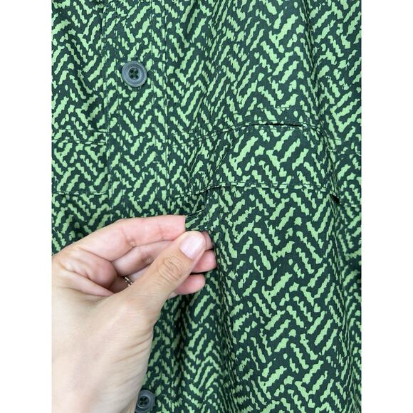 Duluth Trading Co Men's‎ 2XL Button Up Fishing Shirt Vented Wicking Green - Picture 6 of 13